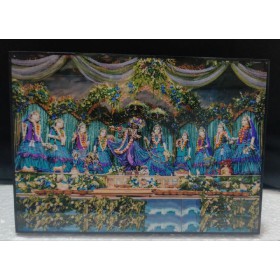 Radha Madhav With Ashta Sakhi 5*7 Lamination Radha Madhav With Ashta Sakhi 5*7 Lamination