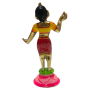 Radha  Brass Metal Idol back