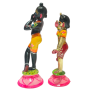 Radha Madav Black Brass Metal Idol side