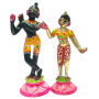 Radha Madav Black Brass Metal Idol
