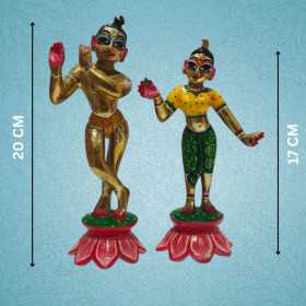 Radha Madav Brass Metal Idol