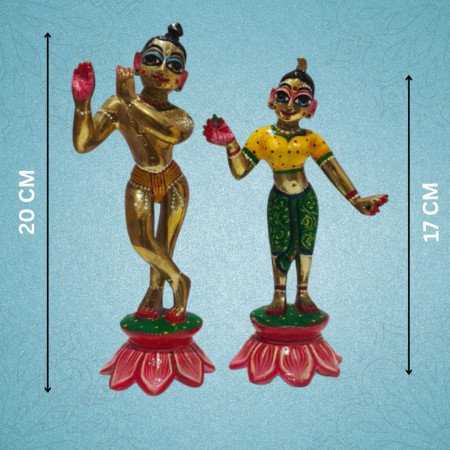 Radha Madav Brass Metal Idol