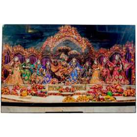 RADHA MADAV WITH ASHTASHA SAKHI LAMINATION 12*18 INCH