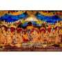 RADHA MADAV WITH ASHTASHA SAKHI ORANGE DRESS LAMINATION 12*18 INCH
