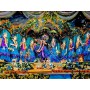 RADHA MADAV WITH ASHTASHA SAKHI BLUE DRESS LAMINATION 16*20 INCH