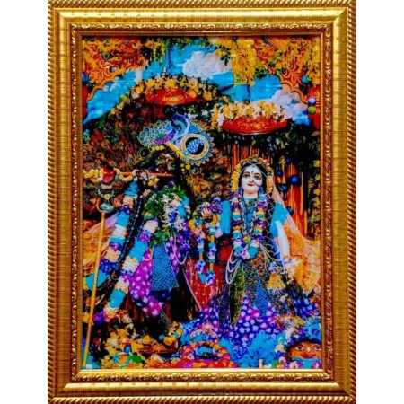 RADHA KRISHNA LAMINATION PHOTO BLUE DRESS SIZE 8*11