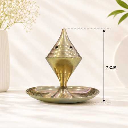 Brass Dhoop Burner with Tray