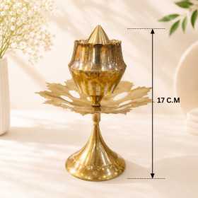 Brass Lotus Dhoop Dani on Stand