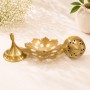Brass Lotus Dhoop Dani on Stand