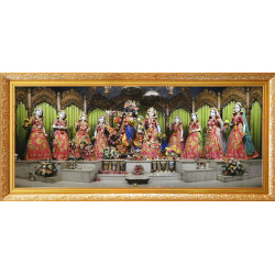 Radha Madhav With Ashta Sakhi LAMINATION FRAME15/36 LAMINATION FRAME15/36