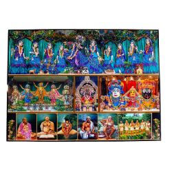 Radha Madhav Alter Laminated Photo Frame (8/11-inch)
