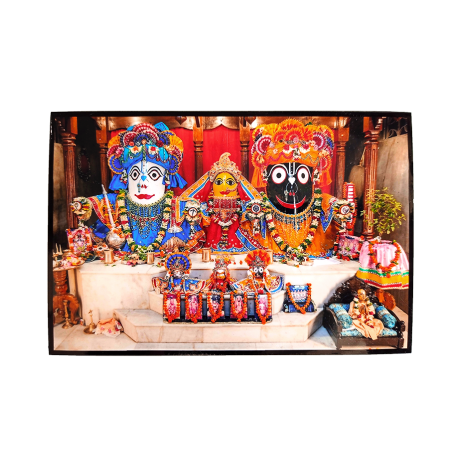 Jagannath Balaram Subhadra Laminated Photo Frame (8/11-inch)