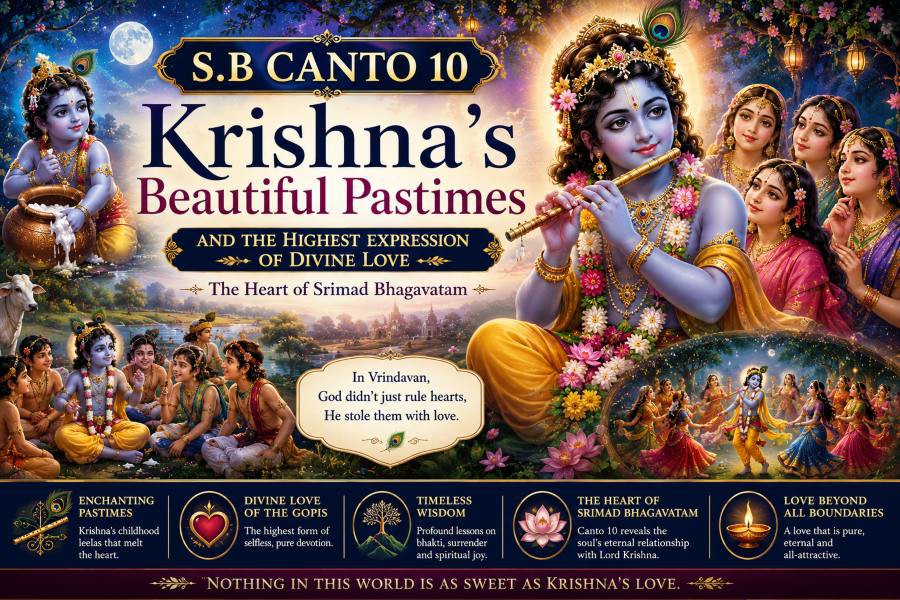 S.B Canto 10 — Krishna’s Beautiful Pastimes and the Highest Expression of Divine Love