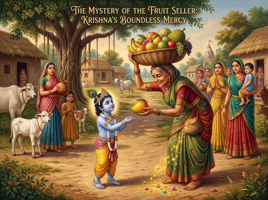 The Mystery of the Fruit Seller: How Krishna Showed Boundless Mercy Through a Simple Exchange