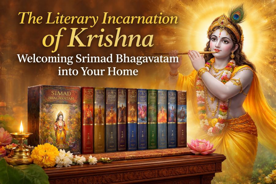 The Literary Incarnation of Krishna: How Srimad Bhagavatam Brings Divine Presence into Your Home