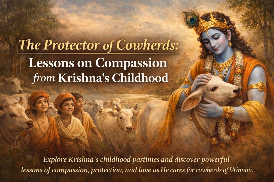 Krishna as the Protector: Childhood Pastimes and Life Lessons