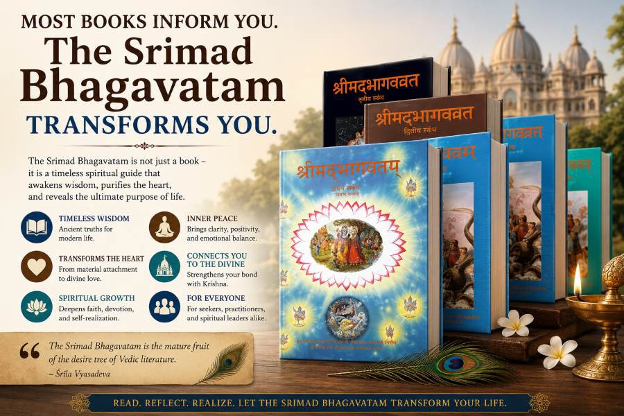 Most Spiritual Books Inspire You. The Srimad Bhagavatam Changes You