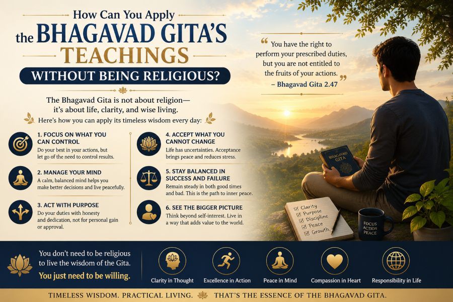 How Can You Apply the Bhagavad Gita's Teachings Without Being Religious?