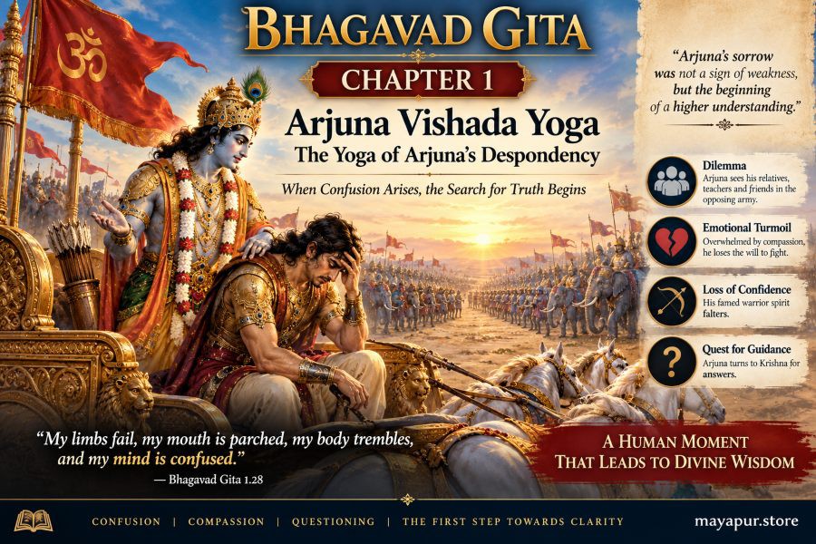 Bhagavad Gita Chapter 1: Arjuna Vishada Yoga – The Yoga of Arjuna's Despondency