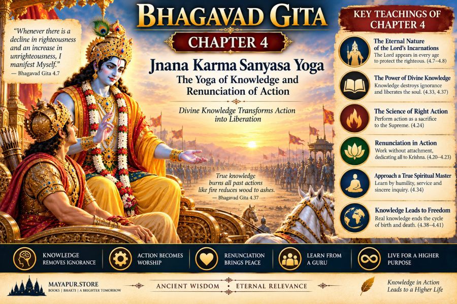 Bhagavad Gita Chapter 4: Jnana Karma Sanyasa Yoga – The Yoga of Knowledge and Renunciation of Action