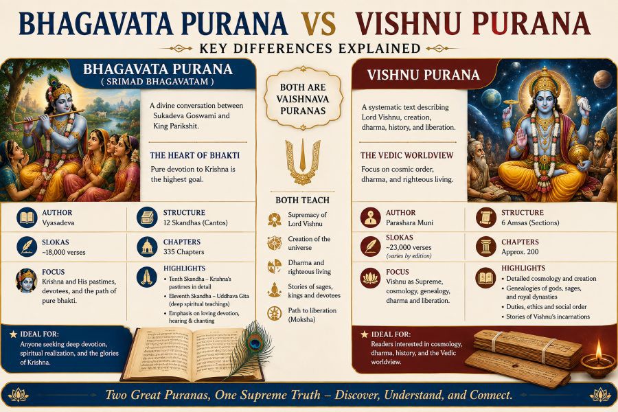 Bhagavata Purana vs Vishnu Purana: Key Differences Explained