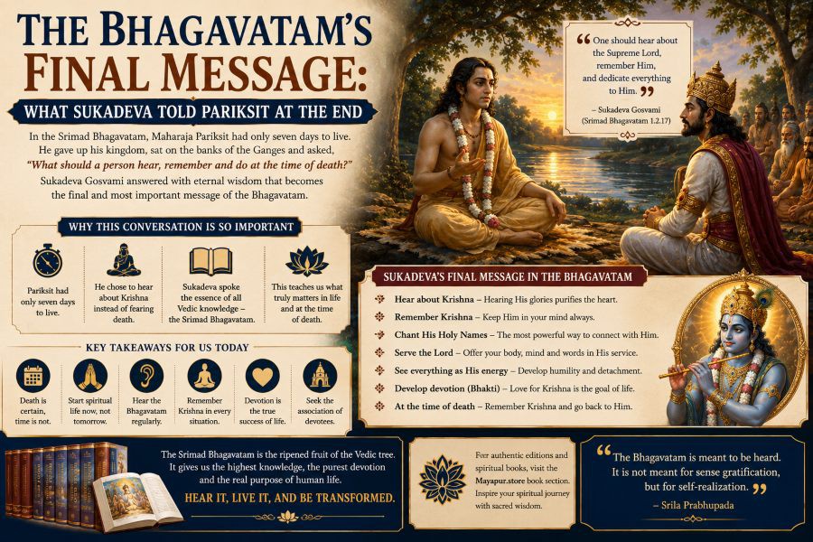 The Bhagavatam’s Final Message: What Sukadeva Told Pariksit at the End