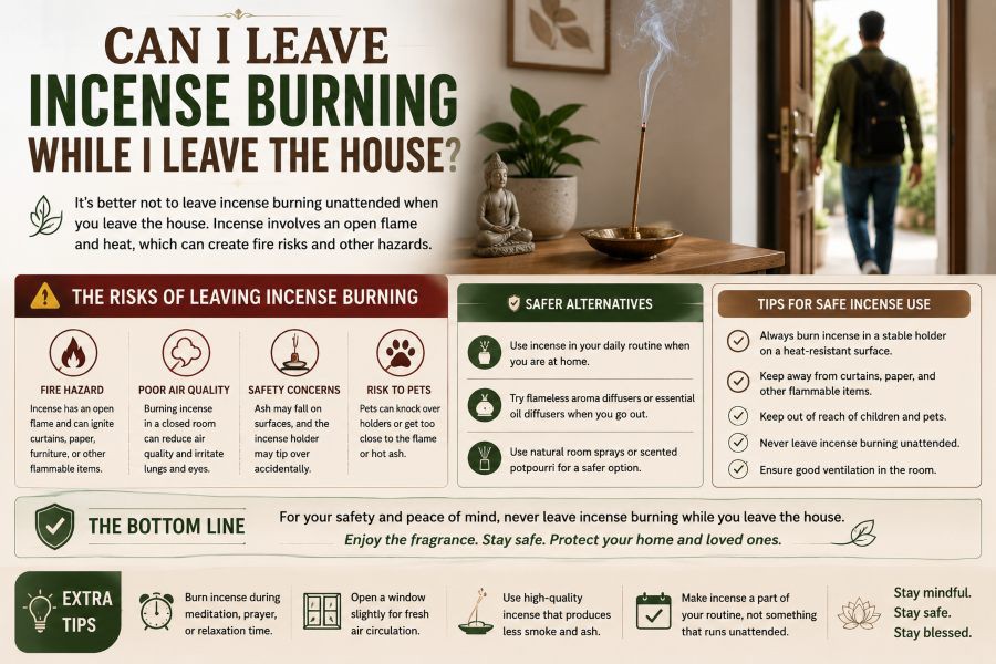 Can I Leave Incense Burning While I Leave the House?