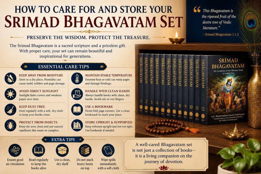 How to Care for and Store Your Srimad Bhagavatam Set