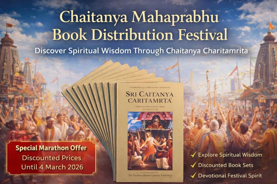 Chaitanya Mahaprabhu Book Distribution Festival: Discover Spiritual Wisdom Through Chaitanya Charitamrita