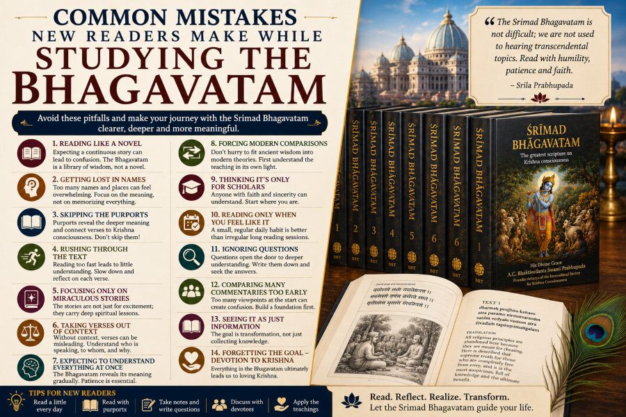 Common Mistakes New Readers Make While Studying the Bhagavatam