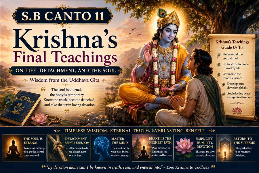 S.B Canto 11 — Krishna’s Final Teachings on Life, Detachment, and the Soul S.B Canto 11 — Krishna’s Final Teachings on Life, Detachment, and the Soul