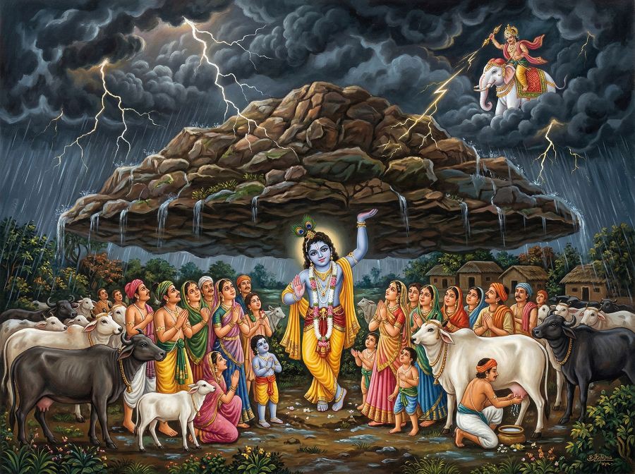 Govardhan Leela Explained: How Krishna Lifted Govardhan Hill to Protect Vraja