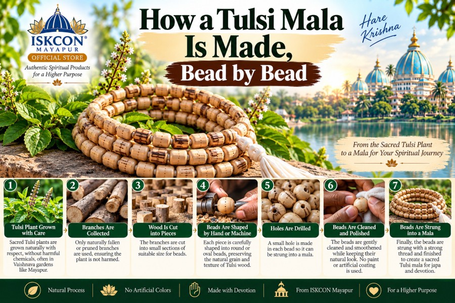 How a Tulsi Mala Is Made, Bead by Bead