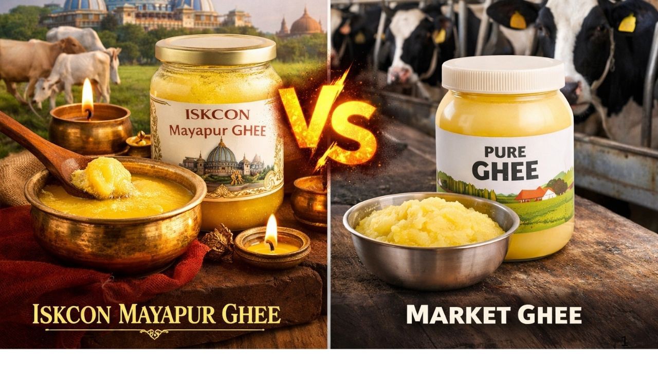 ISKCON Mayapur Ghee vs Market Ghee – Which Is Better for Health, Purity, and Spiritual Living?