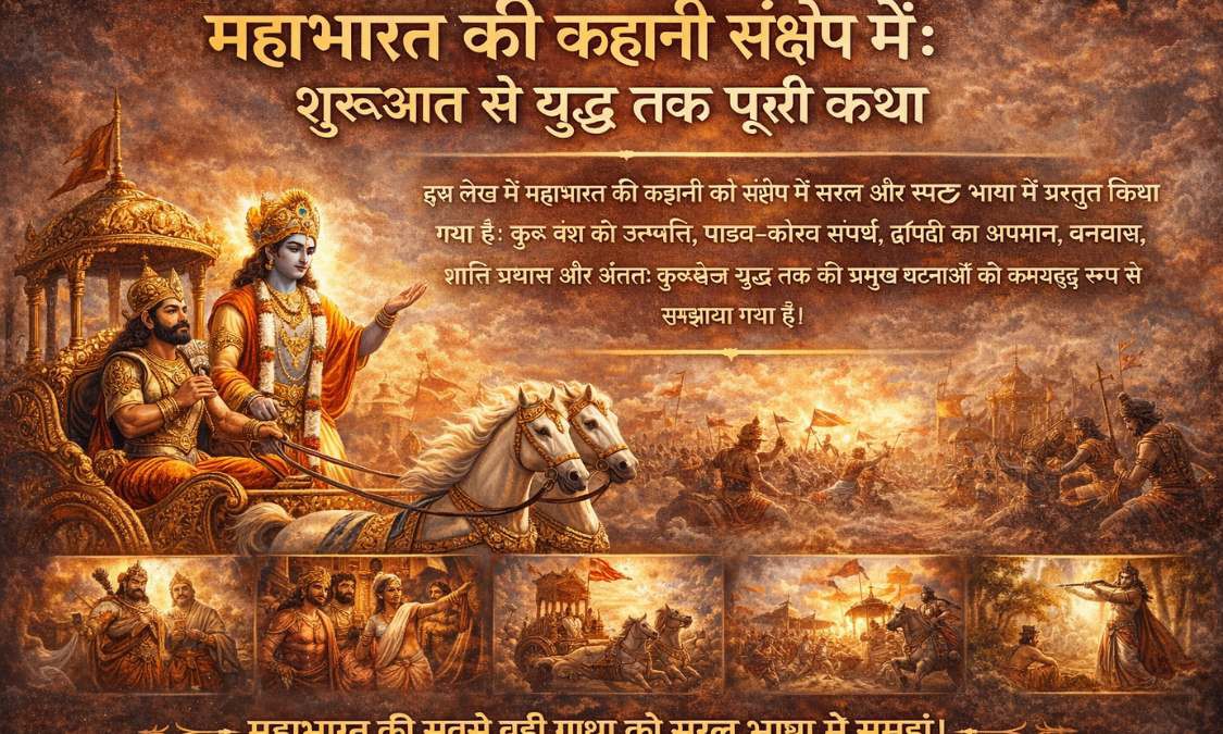 महाभारत की कहानी संक्षेप में: शुरुआत से युद्ध तक पूरी कथा