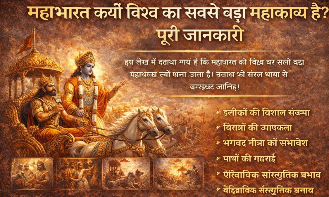 महाभारत क्यों विश्व का सबसे बड़ा महाकाव्य है? पूरी जानकारी