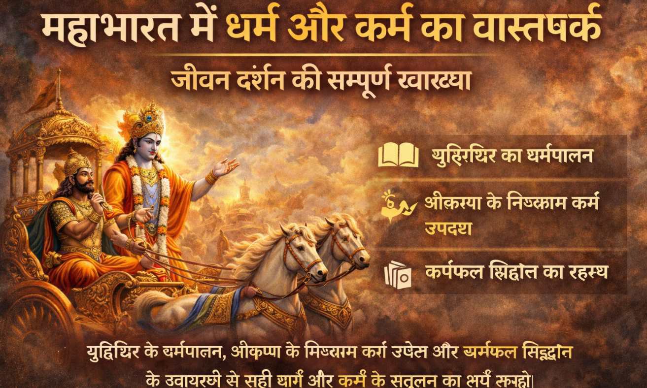महाभारत में धर्म और कर्म का वास्तविक अर्थ: जीवन दर्शन की सम्पूर्ण व्याख्या महाभारत में धर्म और कर्म का वास्तविक अर्थ: जीवन दर्शन की सम्पूर्ण व्याख्या