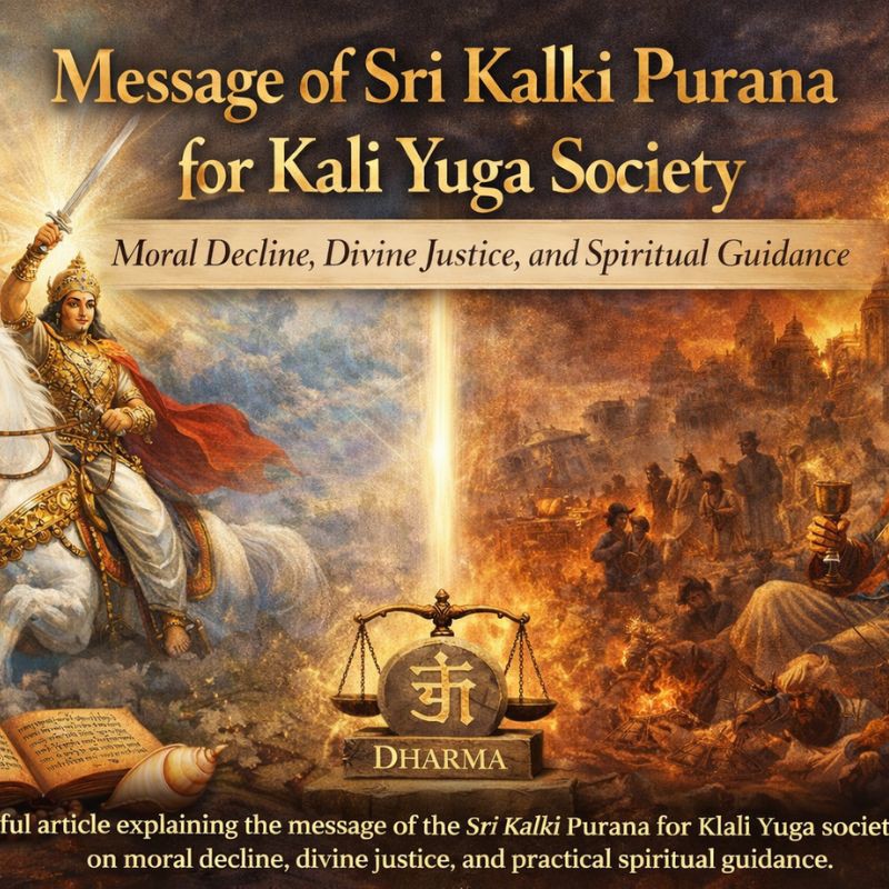 Message of Sri Kalki Purana for Kali Yuga Society: Moral Lessons and Spiritual Hope