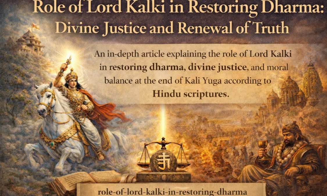 Role of Lord Kalki in Restoring Dharma: Divine Justice and Renewal of Truth Role of Lord Kalki in Restoring Dharma: Divine Justice and Renewal of Truth